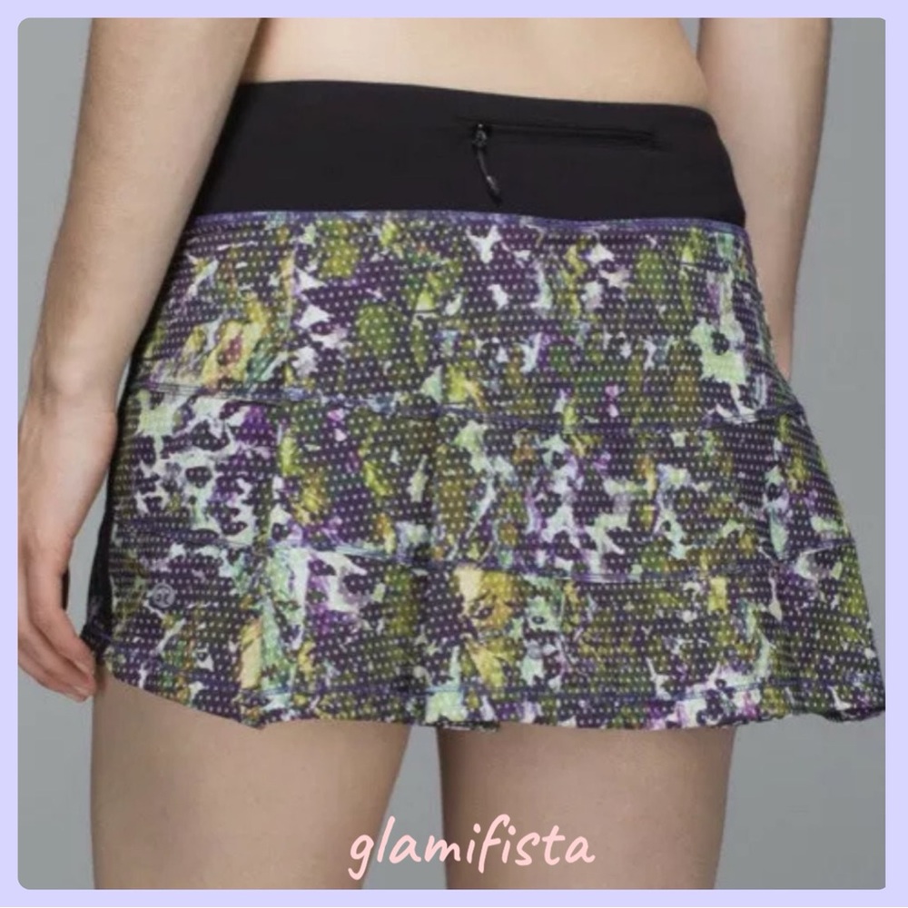 LULULEMON PACE RIVAL SKIRT - FLORAL SPORT Sz.6 Reg